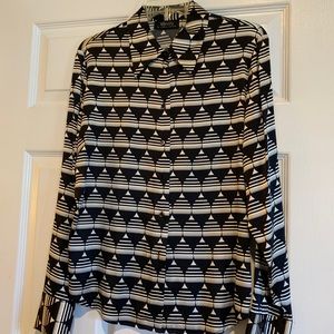 Identity for Lord & Taylor Button Down Blouse EUC